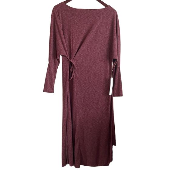 Caslon Womens Maxi Dress XXS Rose Boat Neck Wrap Tie Front Stretch Comfort Vacay - Picture 5 of 9